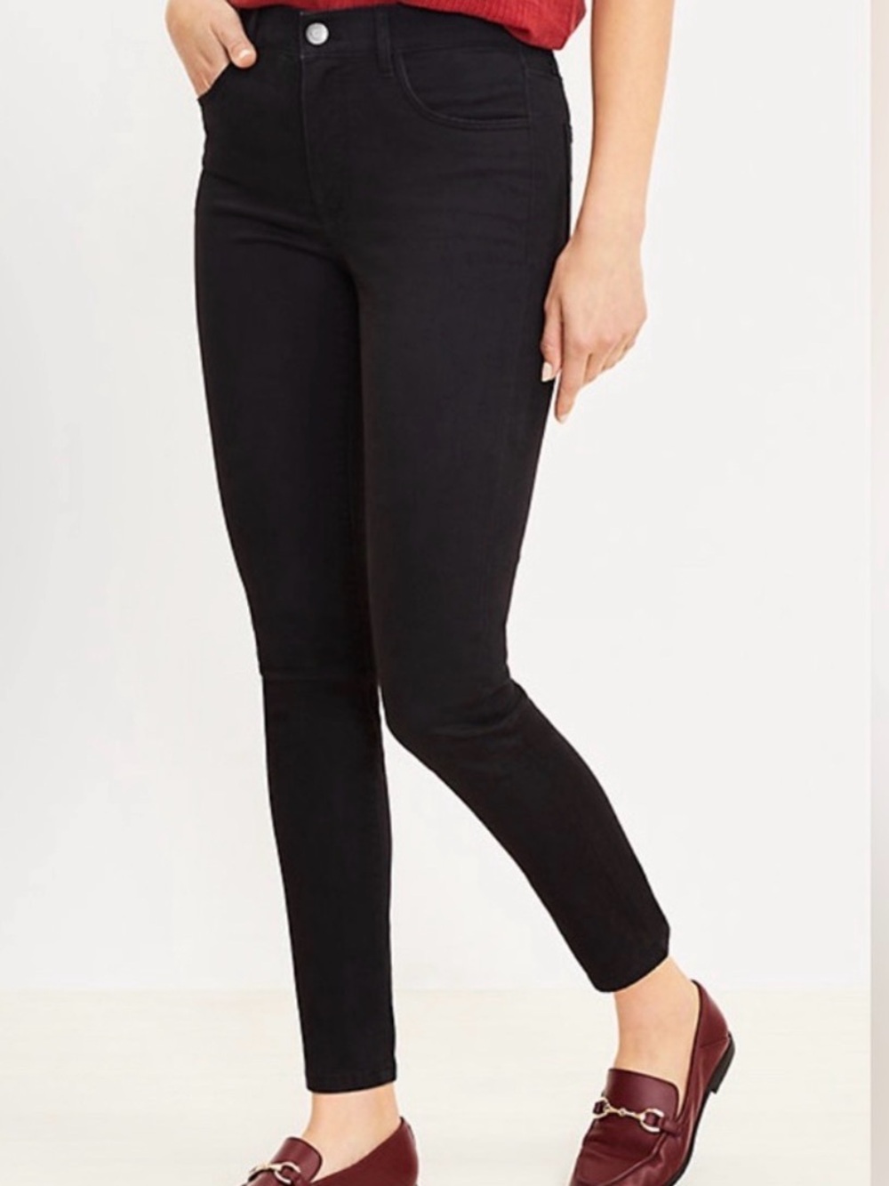 LOFT Black High-Rise Skinny Pant